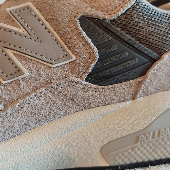 New Balance 580 Raincloud Grey/White Suede & Mesh Sneakers - Men's Size 13 - Picture 10 of 13